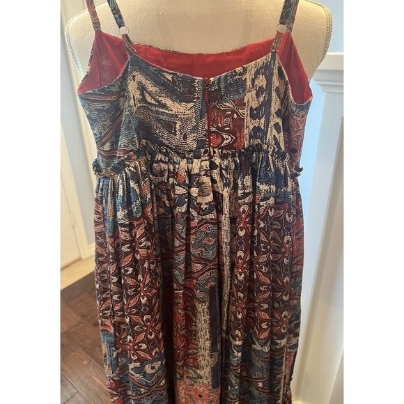 Nikita Mhaisalkar Anthropologie Spaghetti Straps Tiered Linen Modal Blend SZ 00P - Picture 7 of 9